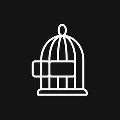 Bird cage icon for your design, logo. Vector illustration