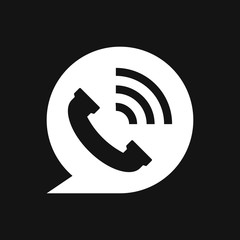 Call icon in trendy flat style isolated on background.