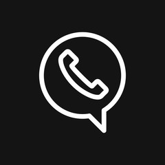 Call icon in trendy flat style isolated on background.