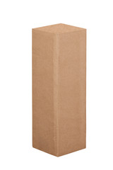 cardboard shipping box isolated on white background with clipping path included and copy space for your text