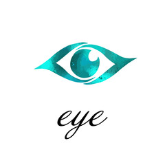 Logo abstract stylized eye. The object of the human eye. Vector illustration