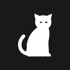 Cat icon. Logo design vector template Flat style.