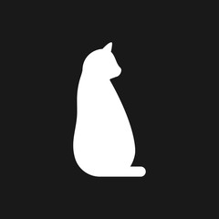 Cat icon. Logo design vector template Flat style.