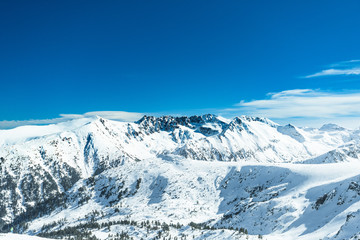 Pirin mountains in winter in Bulgaria