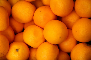 Fresh oranges on the market