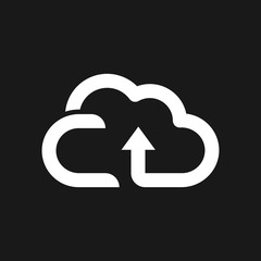 Cloud icon, outline and solid vector illustration