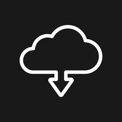 Cloud icon, outline and solid vector illustration