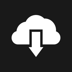 Cloud icon, outline and solid vector illustration