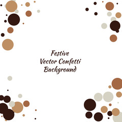 Festive color round confetti background. Square frame confetti texture for holiday, postcard, poster, website, carnivals, birthday and children's parties. Cover confetti mock-up. Wedding card layout