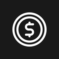 Coins Icon isolated on background. Money symbol