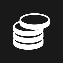 Coins Icon isolated on background. Money symbol