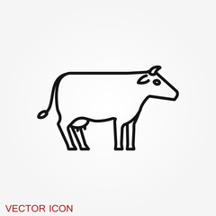 Cow icon. High quality symbol of animal for web design