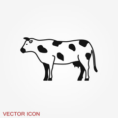 Cow icon. High quality symbol of animal for web design