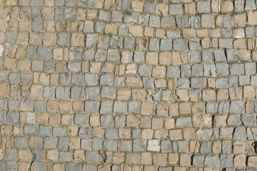 Granitpflaster, von oben fotografiert