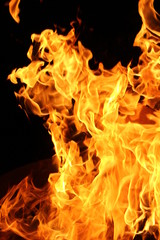 fire on black background