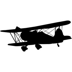 Vintage Plane Silhouette Vector © Loveleen