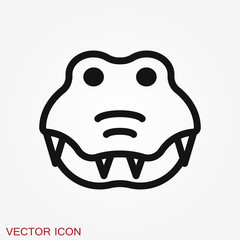 Crocodile icon. zoo animal flat design. vector symbol