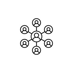 People, communication icon. Element of communication thin line icon