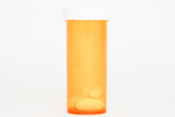 Pills bottle isolated on white background - Image