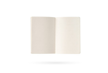 book or notebook on isolated white background