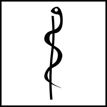 Vara de Esculapio. S&iacute;mbolo de la medicina