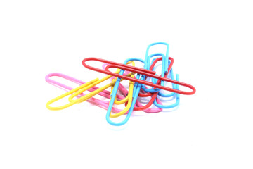 paper clip on isolated white