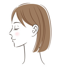 女性の横顔