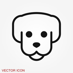 Dog icon. Vector element for your design
