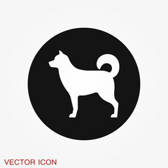 Dog icon. Vector element for your design