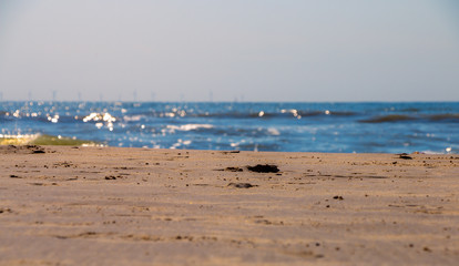 Lonely beach without people