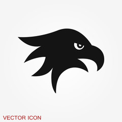 Eagle icon. Logo design vector template, flat icon.