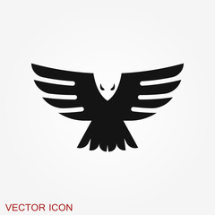 Eagle icon. Logo design vector template, flat icon.