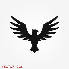 Eagle icon. Logo design vector template, flat icon.