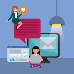 Database digital design. vector illustration