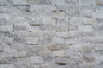 White modern decorative natural stone for inside. Panel wall small marble brick background texture, decorative pattern quartz stone mosaic. interior decoration of the room