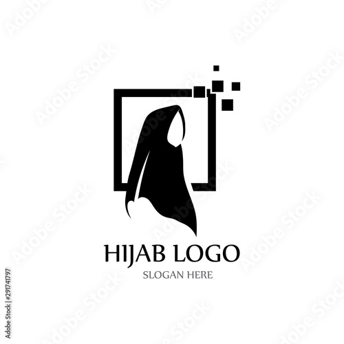 Hijab Logo And Symbol Vector Icons Wall Mural Wallpaper Murals Marsono