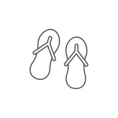 Flip flops icon. Element of swimming poll thin line icon