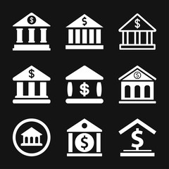 Bank icon design template. Vector icon, symbol