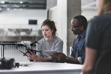 Team working on drone development