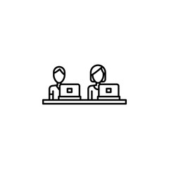 Workplace, work icon. Element of workplace thin line icon