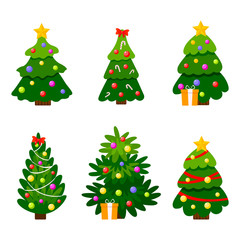 Different Christmas tree set