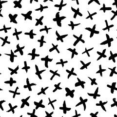 Seamless pattern with hand drawn rough shapes