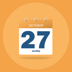 Day calendar with date October 27.
