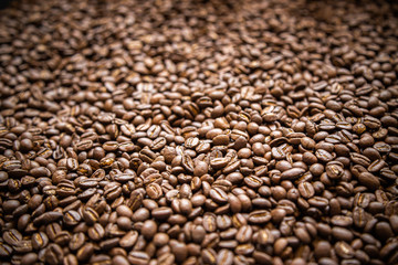soft focus coffee beans background