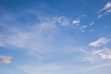 Blue sky background with clouds.