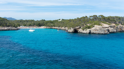 Fototapeta na wymiar Cala Samarador Bay on the island of Mallorca