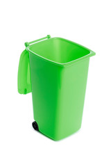 trash bin empty isolated on white background