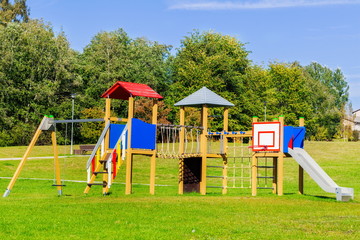 Obraz na płótnie Canvas Public Children Playground. Children's Play Areas concept