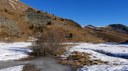 Paysage sur les montagnes de Saint Sorlin d'Arves - France