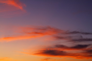 The vast blue sky and clouds sky